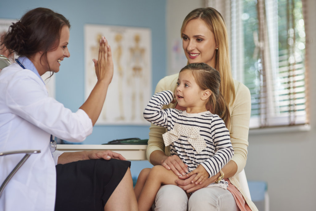 High-five my little but brave patient